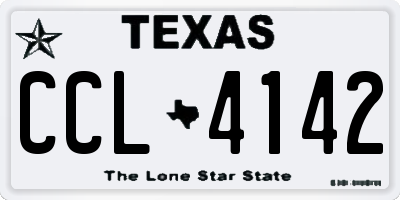 TX license plate CCL4142