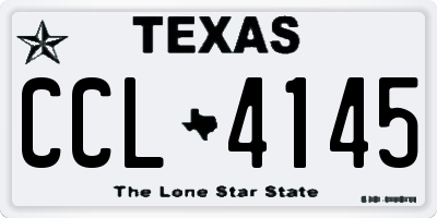 TX license plate CCL4145