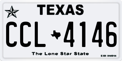 TX license plate CCL4146