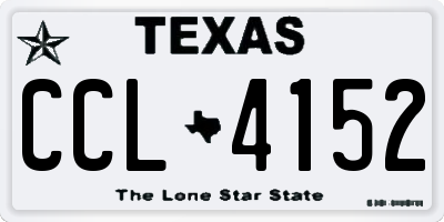 TX license plate CCL4152