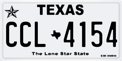 TX license plate CCL4154