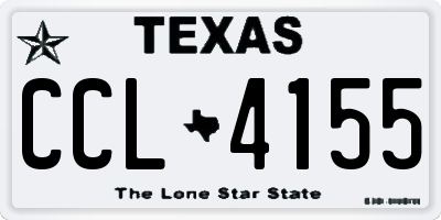 TX license plate CCL4155