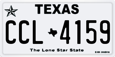 TX license plate CCL4159