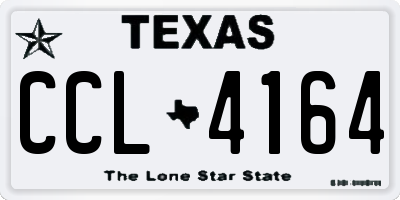 TX license plate CCL4164