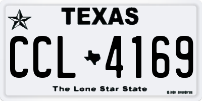 TX license plate CCL4169