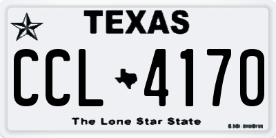 TX license plate CCL4170