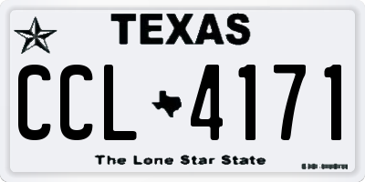 TX license plate CCL4171