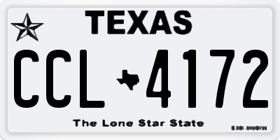 TX license plate CCL4172