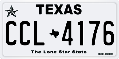 TX license plate CCL4176