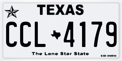 TX license plate CCL4179