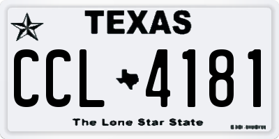 TX license plate CCL4181