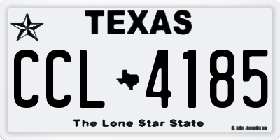 TX license plate CCL4185