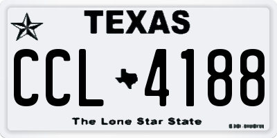 TX license plate CCL4188