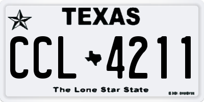 TX license plate CCL4211