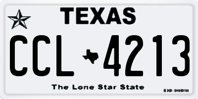 TX license plate CCL4213