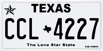 TX license plate CCL4227
