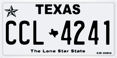 TX license plate CCL4241