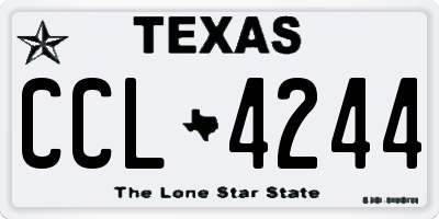 TX license plate CCL4244