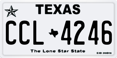 TX license plate CCL4246