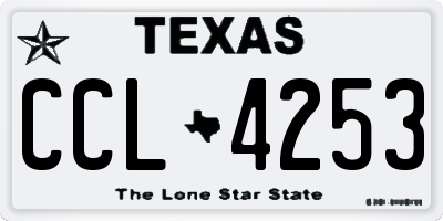 TX license plate CCL4253