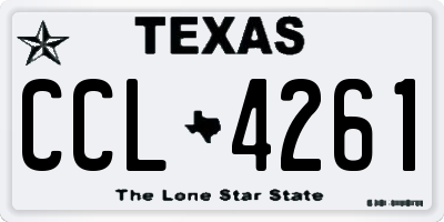 TX license plate CCL4261