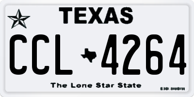 TX license plate CCL4264