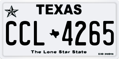 TX license plate CCL4265