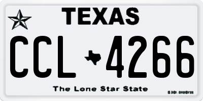 TX license plate CCL4266