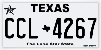 TX license plate CCL4267