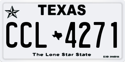 TX license plate CCL4271