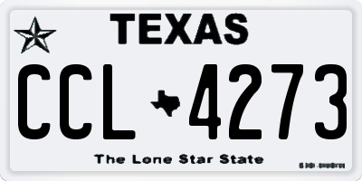 TX license plate CCL4273