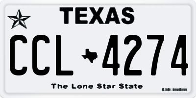 TX license plate CCL4274