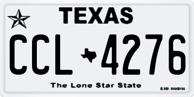 TX license plate CCL4276
