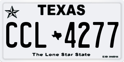 TX license plate CCL4277