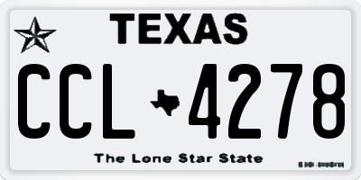 TX license plate CCL4278