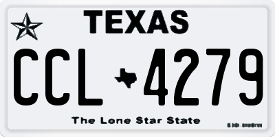 TX license plate CCL4279