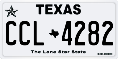 TX license plate CCL4282