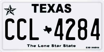 TX license plate CCL4284