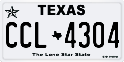 TX license plate CCL4304