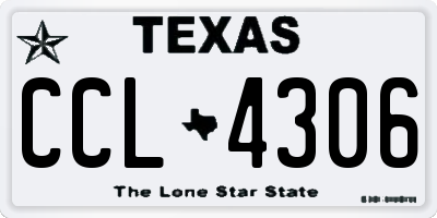TX license plate CCL4306