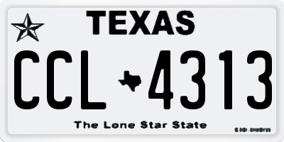 TX license plate CCL4313