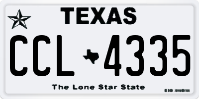 TX license plate CCL4335
