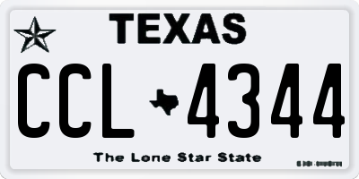 TX license plate CCL4344