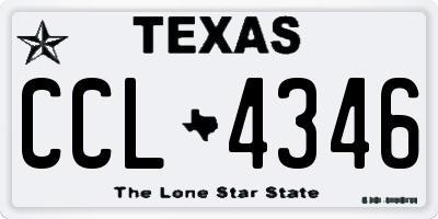 TX license plate CCL4346