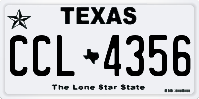 TX license plate CCL4356