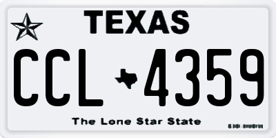 TX license plate CCL4359