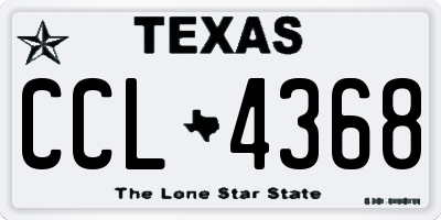 TX license plate CCL4368