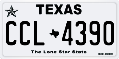 TX license plate CCL4390