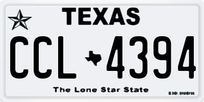 TX license plate CCL4394