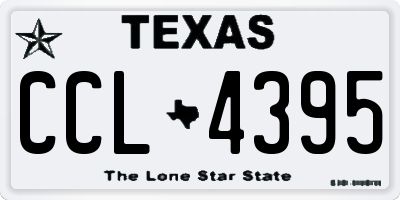 TX license plate CCL4395
